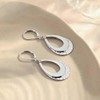 Gemynix 14k Gold Plated Double Teardrop Dangle Earrings for Women
