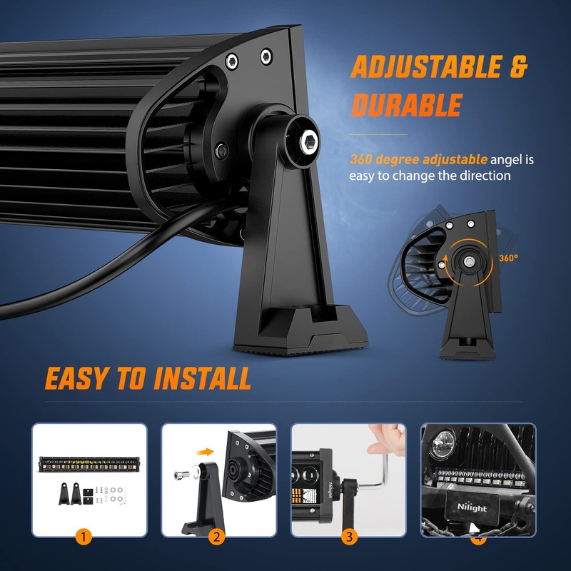 Nilight LED Light Bar 7D 22Inch 150W Spot Flood Combo