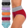 CULAYII High Waisted Underwear for Women Cotton Briefs Full Coverage