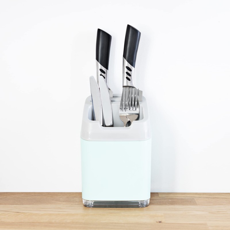 Minky Utensil Caddy, Pastel Green, One Size