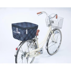 川住製作所 自転車 2段式後カゴカバーKW-266NC ネイビーチェック