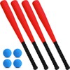 Wettarn 4 Pcs Foam Baseball Bat 24 Inches Foam Bat