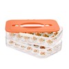 BTSKY Deviled Egg Platter With Lid - 2-Layer 36 Slots