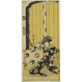 Historic Pictoric Print : Onna Musha Kiku no Senyoki, Katsukawa Shunjô, c 1786, Vintage Wall Decor : 17in x 36in