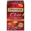Twinings Pumpkin Spice Chai Black Tea Individually Wrapped Bags, 20