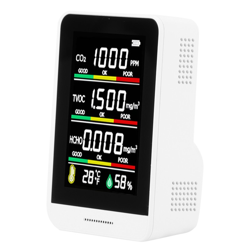 Air Quality Monitor Portable CO2 TVOC Formaldehyde Tester Humidity Detection