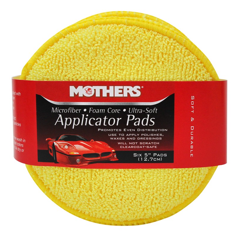 Mothers Microfiber Polishing Pad and Cleaning Pads for Car Detailing,
