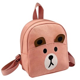 X-Labor Bear Children's Backpack with Chest Strap, Anti-Loss Safety Belt with Lead, 1-3 Years, Baby Backpack, Toddlers, Girls, Boys, pink