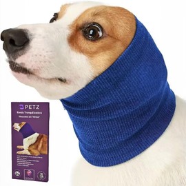 BPETZ La Original Banda Tranquilizadora y Orejeras Antiruido para Perros y Gatos, Protección Auditiva, Ideal para Grooming, Secado, Tormentas y Fuegos Artificiales Calmante Anti Estrés (Chico)
