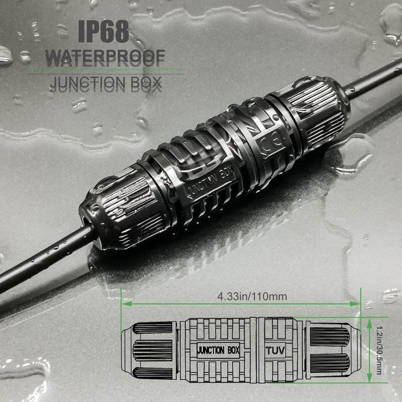 Junction Box Cable Connector Waterproof Cable Connector 2 Way with