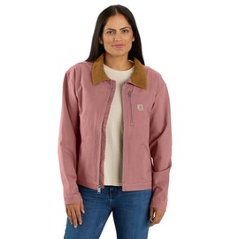Carhartt Women's Rugged Flex Loose Fit Canvas Detroit Jacket, Rose Tint