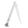 MUNEFE Stainless Steel Welding Taper Gauge, Depth Ruler Hole Inspection,