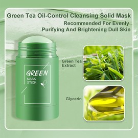 Green Mask Stick,Green Tea Deep Cleanse Mask,2 StüCk GrüNtee-Maskenstift,Mitesser-Entferner FüR MäNner & Frauen,Tiefenreinigung & Porenpflege Mit GrüNtee-Extrakt,FüR Alle Hauttypen