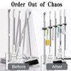 2 Pack Mop and Broom Holder Wall Mount, 5 Racks
