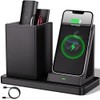 Multi-Functional Vegan Leather Desk Organizer with Wireless Charger