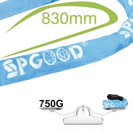 SPGOOD Bicycle Lock (14 Colours) with Numbers and High Security Level, Bicycle Chain Lock, Number Code Combination Lock, Hardened Steel Chain Links, Blue