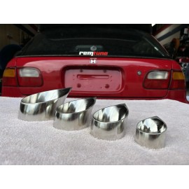 RemTune Stainless Steel Tear Drop Exhaust Tip 2.5” (63mm) Wastegate Turbo Dump Tube Pipe