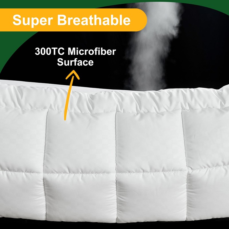 Split King Mattress Pad Cover, Cooling Mattress Topper for Split