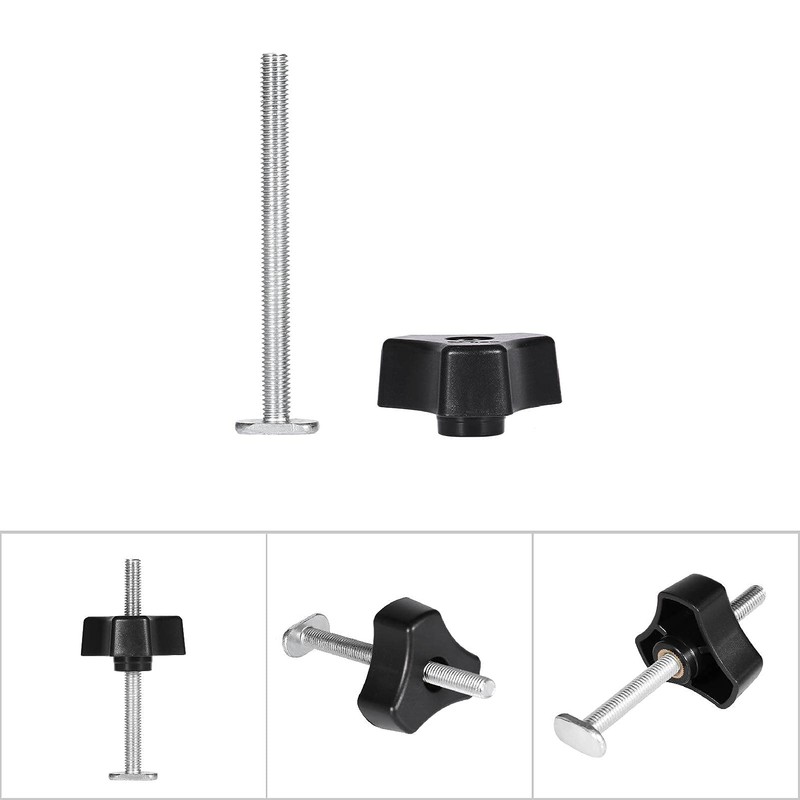 MOUMOUTEN T Nut Rail, T-Nut Clamp Woodworking Tool, Black