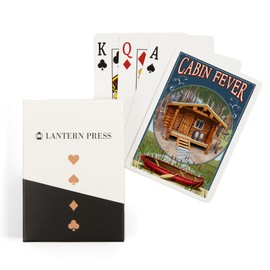 Lantern Press Torch Lake, Michigan, Cabin in Woods (52 Playing Cards, Poker Size Card Deck with Jokers)