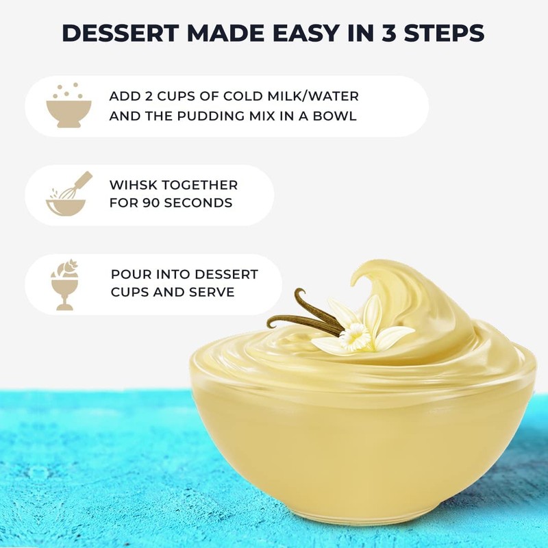 Chocolate & Vanilla Instant Pudding Mix - All Natural Pudding