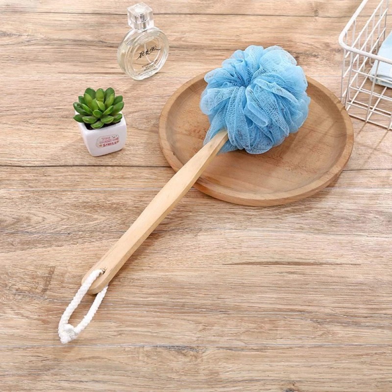 Arswin Loofah Back Scrubber for Shower,Wooden Handle Bath Sponge Lufa