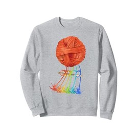 Crocheting Knitting Rainbow Yarn Rainbow Sweatshirt