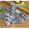 Jamiikury 24pcs M6 Aluminum Cable Crimps, Crimping Loop Sleeve Wire