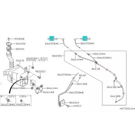 Subaru 2008-2014 Subaru Impreza Windshield Wiper Washer Jet Nozzle OEM NEW WRX STI