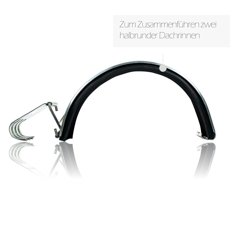 Zinc gutter connector for 33 gutter including bead connector and
