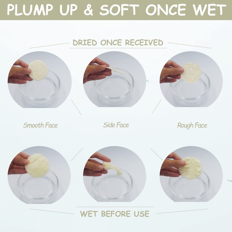 Bleu Bath (15 Pack) Mini-Sized Exfoliating Complexion Pure Loofah Face