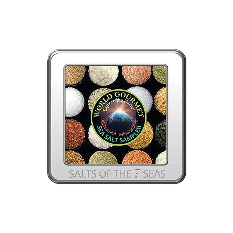 World Gourmet Sea Salt Sampler in Embossed Tin