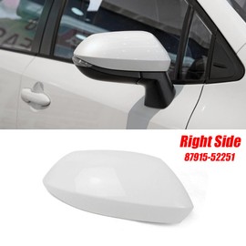 Side Mirror Cap,Car Side Wing Mirror Cover Caps for 2020 2021 2022 Toyota Corolla Replacement 87915-52251 (White, Right (Passenger) Side)