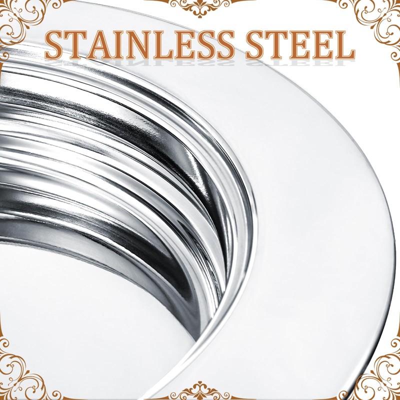 Bekith 2 Pack Communion Plates for Church, Communion Ware Stainless
