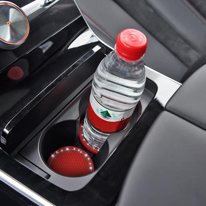 CGEAMDY 2 Auto Getränkehalter Untersetzer, Anti-Rutsch Auto Untersetzer, Auto Getränkehalter