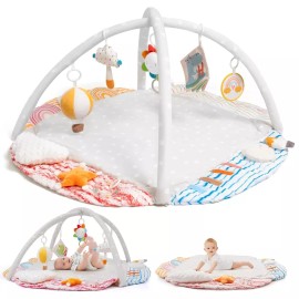 Baby to Toddler Gym Play Mat, Motor Skills Development, Activity Learning Cards