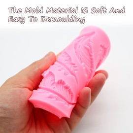 3 Stück 3D Federn Fondant Silikonform Backform Silikonformen Feder Form Silikon Backform für DIY Schokolade, Kuchen, Schmuck, Dessertdekoration, SüßIgkeiten, Cremefarben