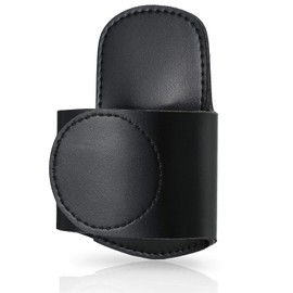 Artificial Leather Stethoscope Holder Handmade Stethoscope Hip Holder with Clip to Protect from Neck Carrying or Loss(Black,1 Piece)