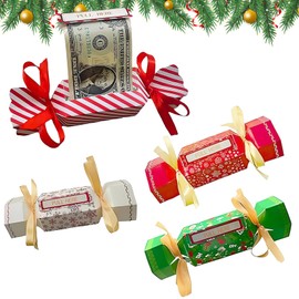 4Pcs Christmas Money Gift Boxes, Christmas Pull Surprise Money Gift Box
