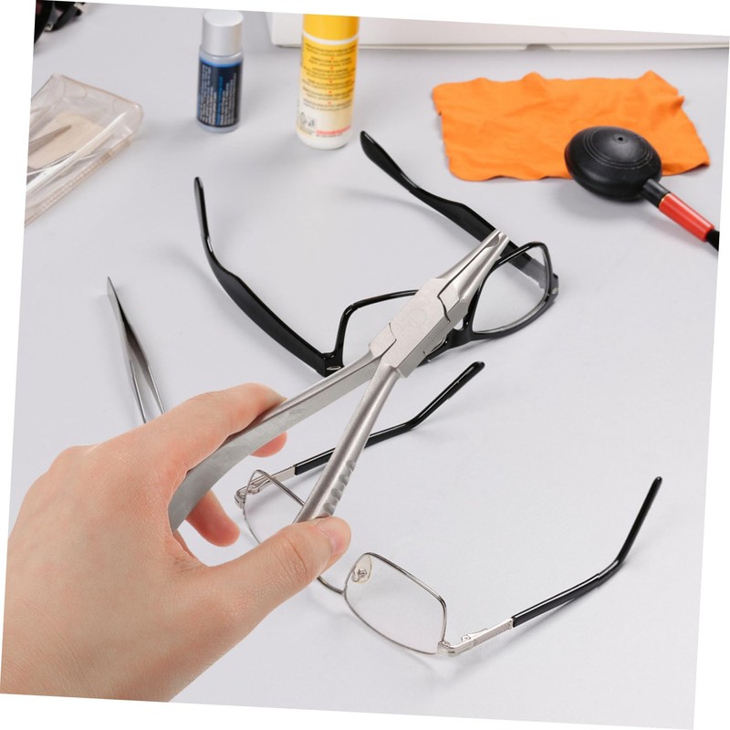 TEHAUX Eyeglass Repair Plier Stainless Steel Nose Pad Adjustment Tool