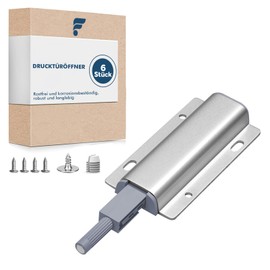 shinfly Push to Open, Pressure Door Opener with 24 Screws, Pressure Opener Cabinet Magnetic Door Opener Drawers Pressure Opener Cabinet Door Magnetic Catch Pack of 6