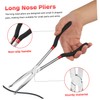 Tofficu Long Reach Electrical Disconnect Pliers Needle Nose Tool with