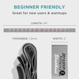 Zenzation Pilates Sculpting Band, Targets: Arms, Thighs & Glutes, Adjustable to Various Resistance Levels, Excellent for Rehabilitation Purposes, Includes Workout Chart, 14 Illustrated Poses on Strap