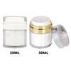 2PCS Airless Pump Jars, 30ml Airless Cosmetic Container, Refillable Cream
