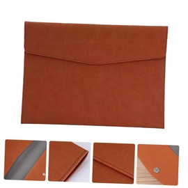 Gatuida File Storage Case Pu Leather Document Bag for Business Professionals Stylish Briefcase Large Capacity for Office Use Elegant Organizer for Men and Women