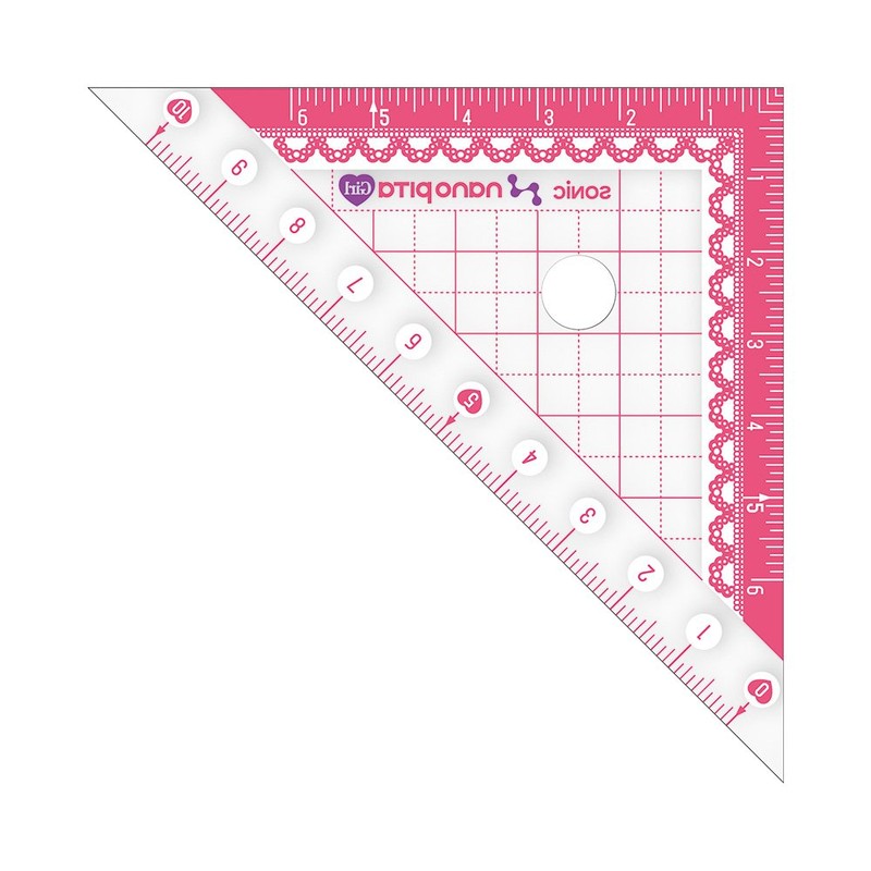 Sonic Nano Pita Girl Triangle Ruler 3.9 inches (10 cm)