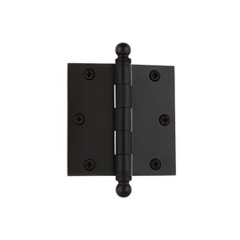 Nostalgic Warehouse Ball-Tip Residential Door Hinge with Square Corners, 3.5"