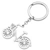 RAIDIN Stainless Steel Gold Silver Plated Keyring Bicycle Key Ring