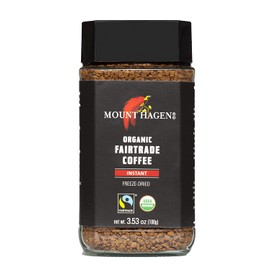 Mount Hagen Organic Fair Trade Freeze Dried Instant Coffee 3.53 oz Kosher Award-Winning Single-Origin 100% Arabica