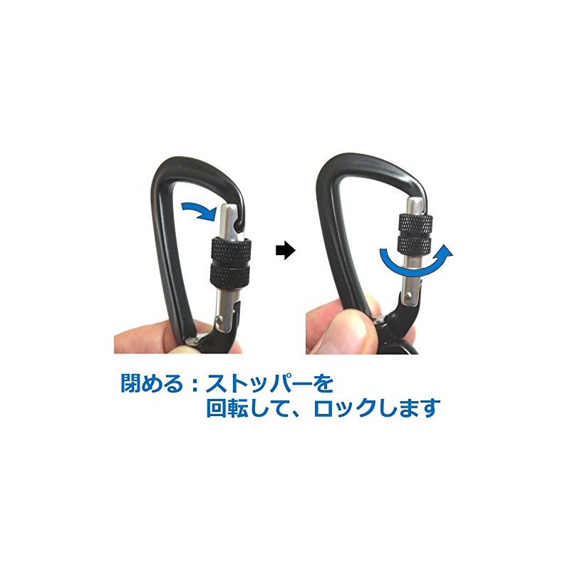 FregocS Carabiner with Swivel Screw Lock Convenient Set of 2,